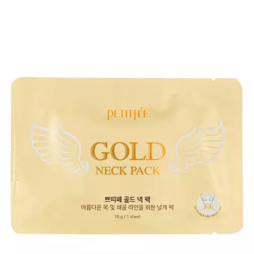 Petitfee - Gold Neck Pack - Mască de gât cu hidrogel care combate semnele de îmbătrânire - 10g
