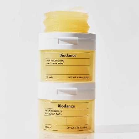 Biodance - Vita Niacinamide Gel Toner Pads - Dischete iluminatoare pentru față - 60 buc.