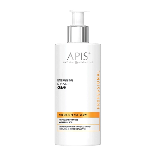 Apis - Adeno C Flash Glow - Cremă energizantă de masaj facial cu vitamina C și acid ferulic - 300ml
