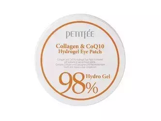 Petitfee - Collagen Q10 Hydrogel Eye Patch - Plasturi de ochi din hidrogel cu colagen și coenzima Q10 - 60pcs.