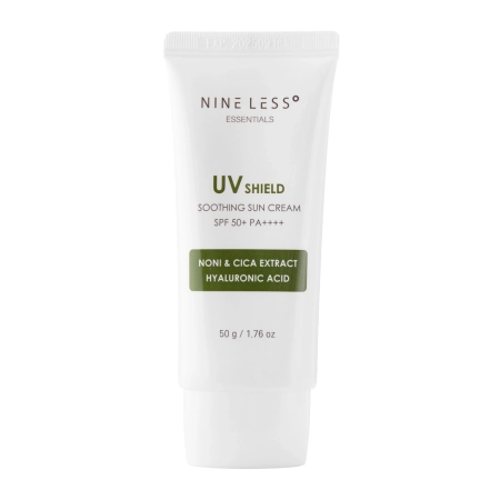 Nine Less - Essentials UV Shield Soothing Sun Cream SPF 50+/PA++++ - Protecție solară hidratantă - 50g