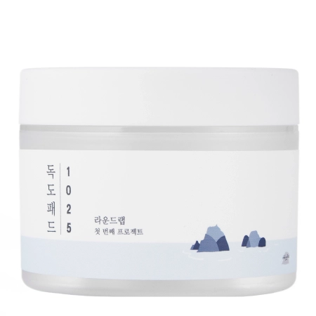 Round Lab - 1025 Dokdo Toner Pad - Tampon facial exfoliant - 120ml