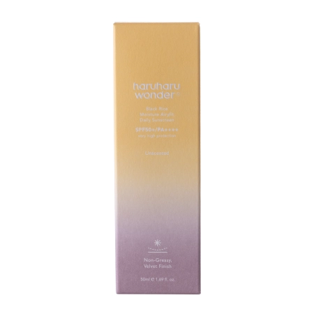 Haruharu Wonder - Black Rice Pure Mineral Relief Daily Sunscreen SPF50+/PA++++ - Cremă de față hidratantă cu filtre fizice - 50ml