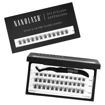 Nanolash - Stick & Go Pre-Glued Lashes - Pachete de gene cu adeziv - Harmony Short - 1 pachet