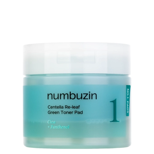 Numbuzin - No.1 - Centella Re-leaf Green Toner Pad - Tampoane de îngrijire a pielii cu Centella - 70buc