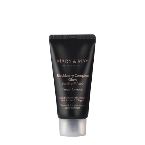 Mary&May - Vegan Blackberry Complex Glow Wash off Pack - Mască de argilă iluminatoare - 30g