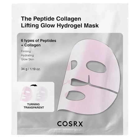 COSRX - Peptide Collagen Glow Hydrogel Mask - Mască Hidrogel cu Peptide și Colagen - 34 g