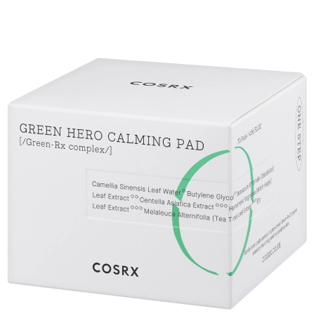 COSRX - One Step Green Hero Calming Pad - Plasturi de față calmante - 70buc