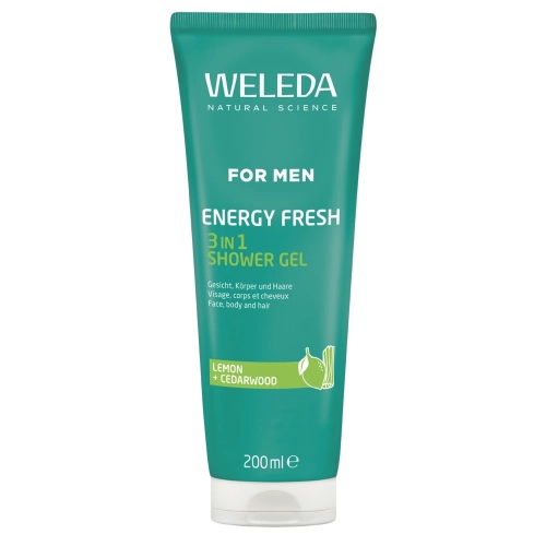 WELEDA - For Men Energy Fresh Gel de duș 3 în 1 - Gel de duș pentru bărbați - 200 ml