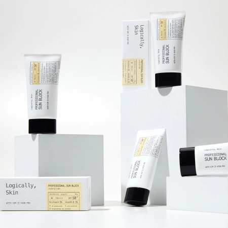 Logically, Skin - Professional Sun Block SPF50+ PA++++ - Cremă de față calmantă cu filtru - 70g