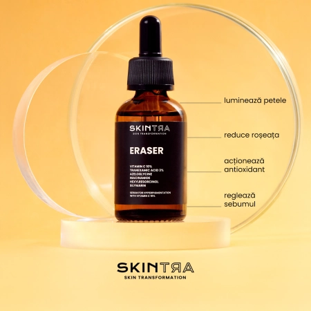 SkinTra - Eraser - Ser pentru pete pigmentare cu vitamina C 10% - 30 ml