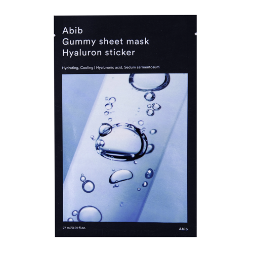 Abib - Gummy Sheet Mask Hyaluron Sticker - Mască de folie hidratantă și elasticizantă - 27ml