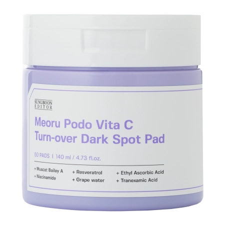 Sungboon Editor – Meoru Podo VitaC Dark Spot Pad – Dischete iluminatoare pentru față – 60 buc./140 ml