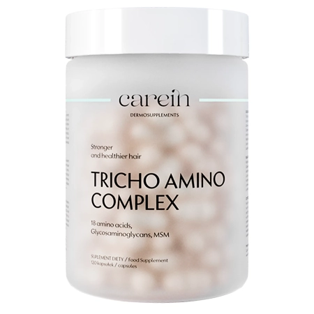 Carein - Tricho Amino Complex - Dermosuplement - Întărirea părului subțire și casant - 120 capsule