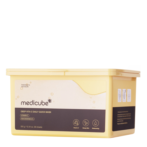 Medicube - Deep Vita C Daily Quick Mask - Set de măști de față cu folie iluminatoare - 30pcs/300g