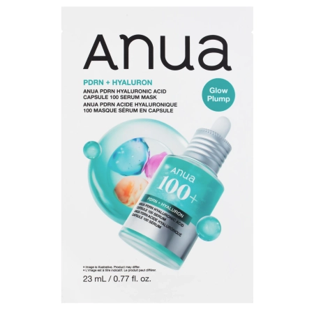 Anua - PDRN + Hyaluron 100 Serum Mask - Mască tip șervețel hidratantă și iluminatoare - 23 ml