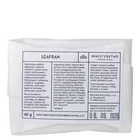 Ministerstwo Dobrego Mydła – Semisferă de baie Șofran – 60 g