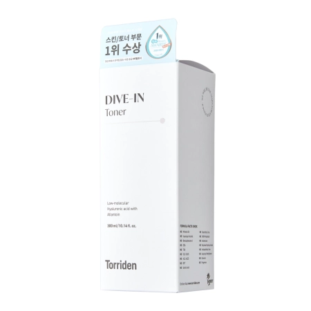 Torriden - Dive-In - Low Molecule Hyaluronic Acid Toner - Toner calmant și hidratant cu acid hialuronic și pantenol - 300 ml