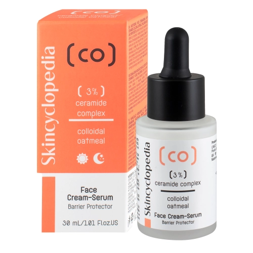 Skincyclopedia - Face Cream-Serum with Ceramide Complex 3% + Colloidal Oatmeal - Serum-cremă reconstructiv - 30ml