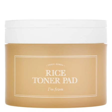 I'm From - Rice Toner Pad - Dischete tonice hidratante și iluminatoare pentru față - 60 buc.