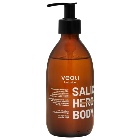 Veoli Botanica – Salic Hero Body – Gel de Duș Purifiant și Exfoliant – 280ml