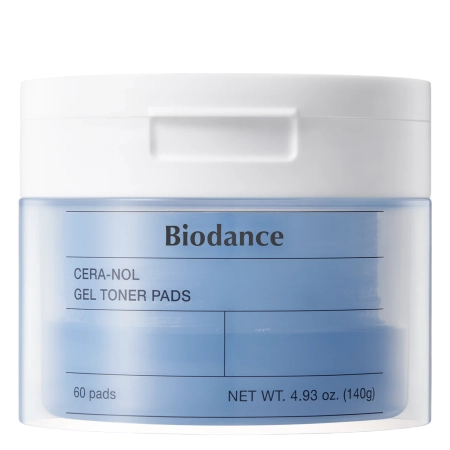 Biodance - Cera-nol Gel Toner Pads - Dischete gel hidratante pentru față - 60 buc