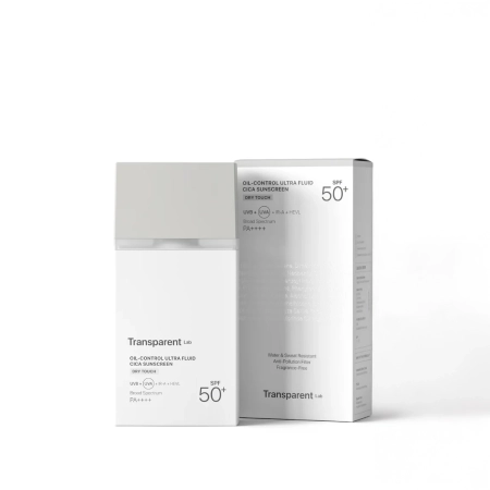Transparent Lab – Oil Control Ultra Fluid Cica Sunscreen – Cremă matifiantă cu SPF50+ – 100ml