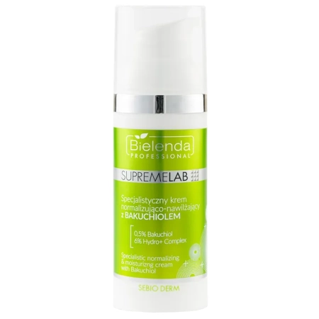 Bielenda Professional - Supremelab - Sebio Derm - Cremă specializată de normalizare și hidratare cu Bacchiole - 50ml