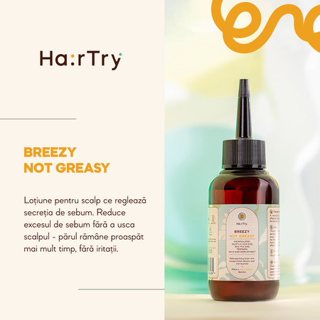 HairTry - Breezy Not Greasy - Loțiune seboregulatoare pentru scalp cu acid salicilic încapsulat - 100 ml