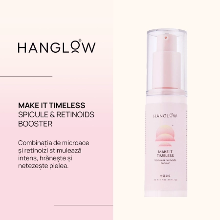 HanGlow - Make It Timeless - Spicule & Retinoids Booster - Ser revitalizant cu microace și retinoizi - 30 ml