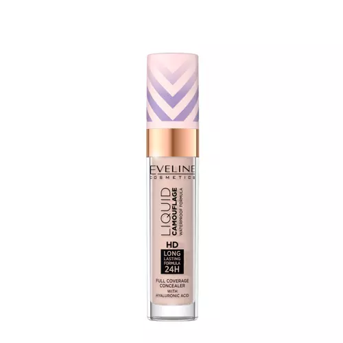 Eveline Cosmetics - Liquid Camouflage - Corector de camuflaj rezistent la apă cu acid hialuronic - 03 Soft Natural - 7,5ml