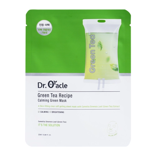 Dr.Oracle – GreenTea Recipe Calming Green Mask – Mască calmantă cu ceai verde – 1 buc./25 ml