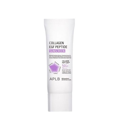 APLB - Collagen EGF Peptide Sunscreen SPF50+ PA++++ - Cremă hidratantă pentru față cu protecție solară – 40 ml