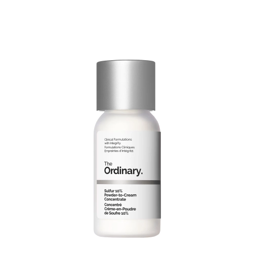 ChatGPT powiedział:  The Ordinary - Sulfur 10% Powder-to-Cream Concentrate - Pudră concentrată pentru imperfecțiuni - 5 g