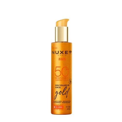 Nuxe - Sun - Ulei iluminator cu particule pentru bronzare față și corp SPF50 - 150ml
