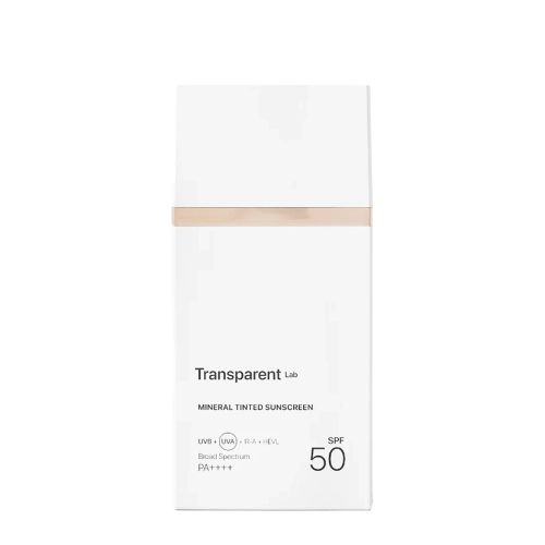 Transparent Lab - Mineral Tinted Sunscreen Light – Cremă minerală ușoară cu SPF50 – 100ml
