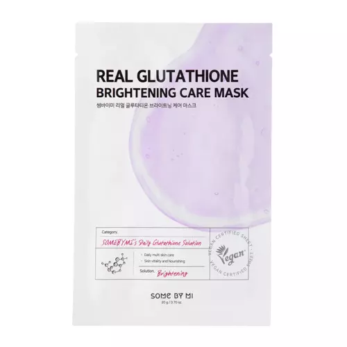 Some By Mi - Real Glutathione Brightening Care Mask - Mască de folie cu efect de iluminare - 20g