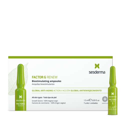 Sesderma - Factor G Biostimulating Ampoules - Fiole Biostimulatoare pentru Față - 7x1,5ml