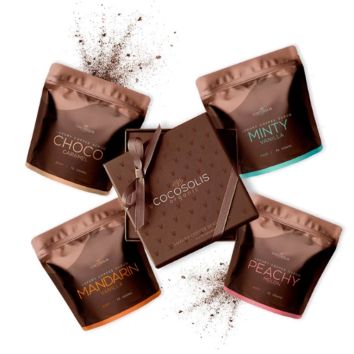 Cocosolis - Luxury Coffee Scrub Box - Set de Peelinguri - 4x70g