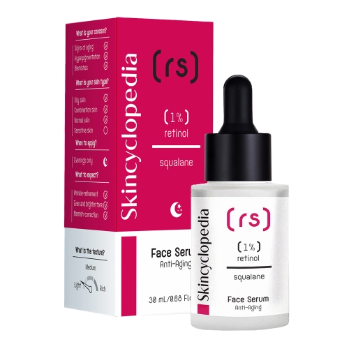 Skincyclopedia - Face Serum 1% Retinol + Squalane - Ser de față anti-îmbătrânire - 30ml