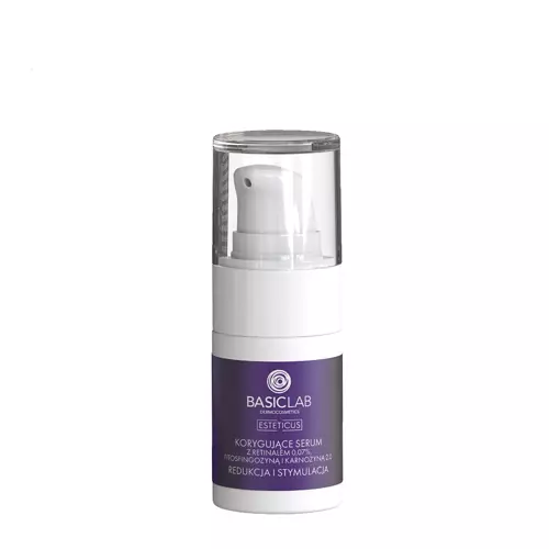 BasicLab – Reducere și Stimulare – Ser corector cu Retinal 0,07%, Fitosfingozină și Carnozină 2.0 – 15 ml