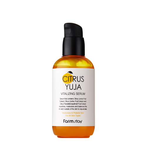 Farmstay - Citrus Yuja Vitalizing Serum - Ser facial revitalizant cu extract de fructe de Yuzu - 100ml