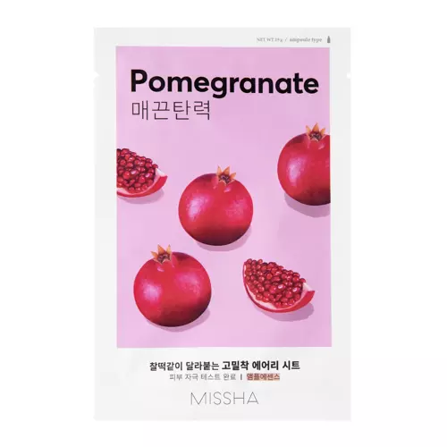Missha - Airy Fit Sheet Mask - Pomegranate - Mască de folie pentru fermitate - 19g
