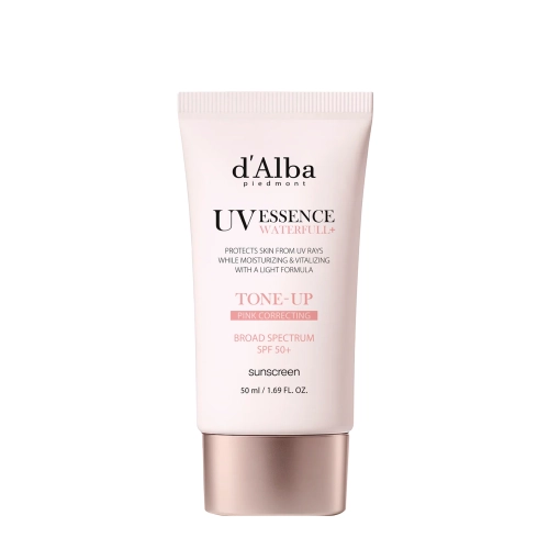 d'Alba - Waterfull Tone-Up Sun Cream SPF50+ PA++++ - Pink - Crem tonifiant pentru față cu protecție solară