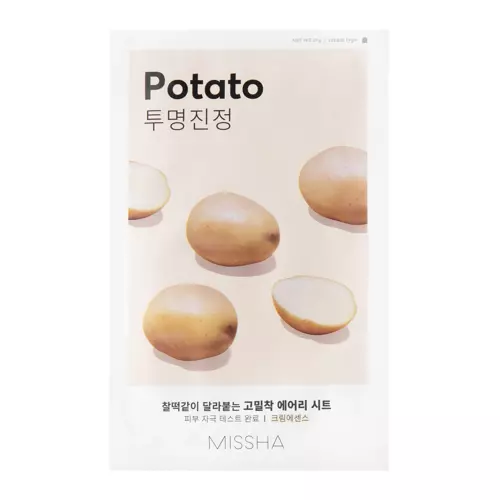 Missha - Airy Fit Sheet Mask - Cartof - Mască de folie cu efect calmant și iluminator - 19g