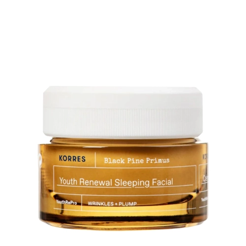 Korres – Black Pine Primus Sleeping Facial – Cremă de noapte pentru față anti-rid – 40 ml