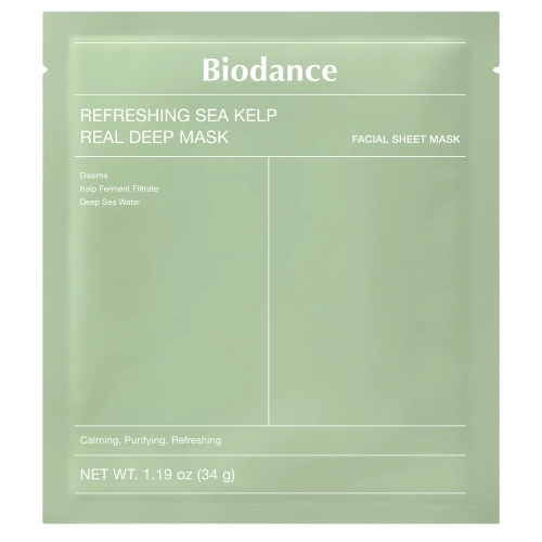 Biodance - Refreshing Sea Kelp Real Deep Mask - Mască de față calmantă și hidratantă - 1pc/34g