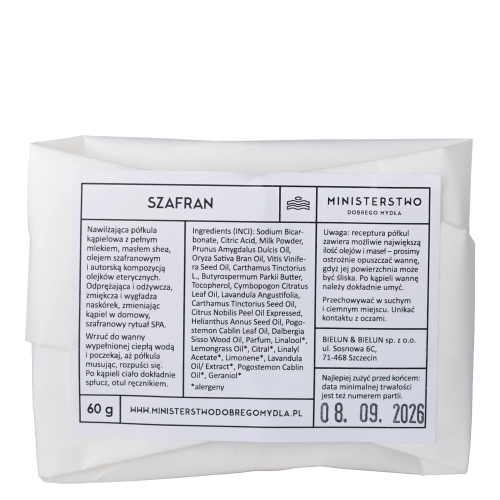 Ministerstwo Dobrego Mydła – Semisferă de baie Șofran – 60 g