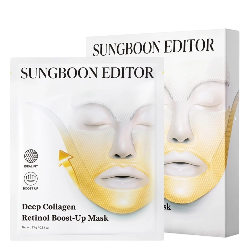 Sungboon Editor - Set de măști Deep Collagen Retinol Boost Up - Set de măști fermizante cu colagen și Retinolem - 4 buc./25 g