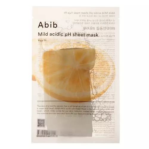 Abib - Mild Acidic pH Sheet Mask Yuja Fit - Mască de folie revitalizantă - 30ml